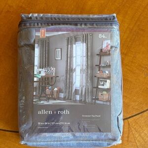 Gray Grommet Top Curtain Panel